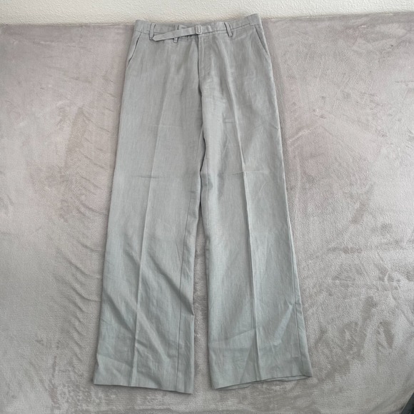 zara grey dress pants ZARA WOMAN Small ZW COLLECTION STRAIGHT-FIT WOOL TROUSERS GREY 2202/425 NEW